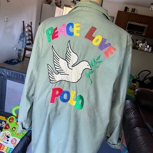 Love peace polo jacket
